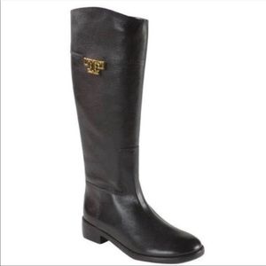 Tory Burch Joanna riding boot black size 8